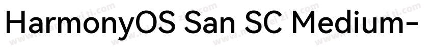 HarmonyOS San SC Medium字体转换
